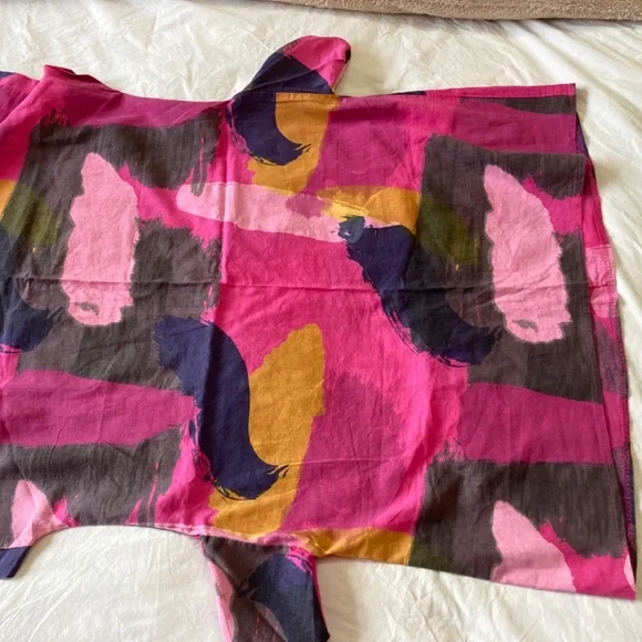 KAKTUS Plus Made In Italy Linen Brush Stroke Dress - Picture 3 of 15